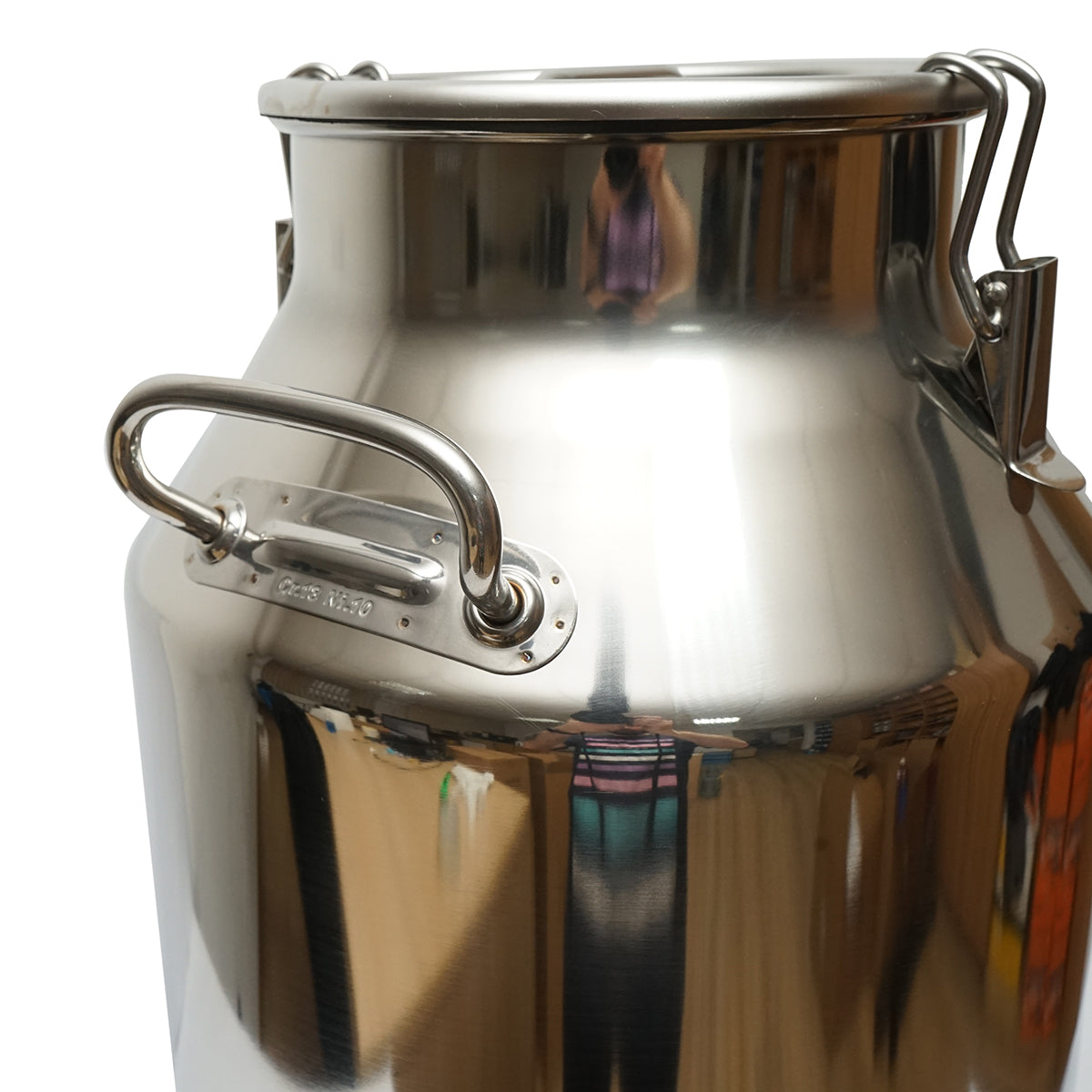 Brocca per latte in acciaio inox con coperchio da 50 litri con rubinetto per mungitrice per mucche Breckner Germany - immagine 6