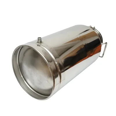 Brocca per latte in acciaio inox con coperchio da 50 litri con rubinetto per mungitrice per mucche Breckner Germany - immagine 3