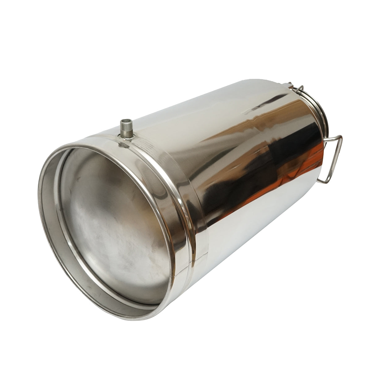 Brocca per latte in acciaio inox con coperchio da 50 litri con rubinetto per mungitrice per mucche Breckner Germany - immagine 3