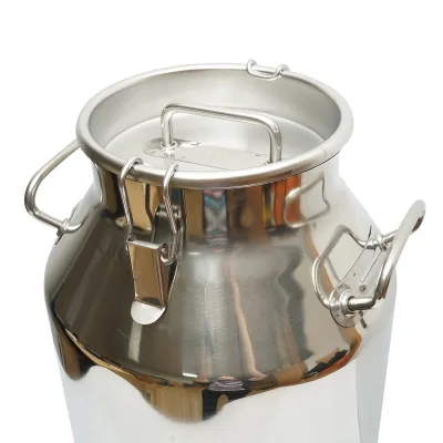 Brocca per latte in acciaio inox con coperchio da 50 litri con rubinetto per mungitrice per mucche Breckner Germany - immagine 4