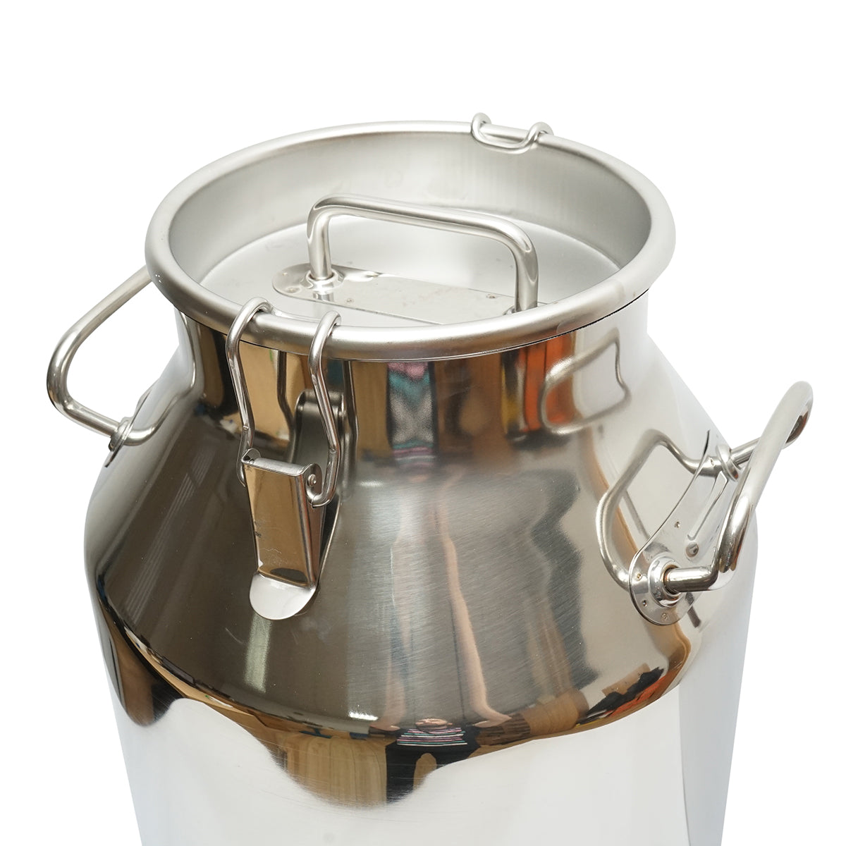 Brocca per latte in acciaio inox con coperchio da 50 litri con rubinetto per mungitrice per mucche Breckner Germany - immagine 4