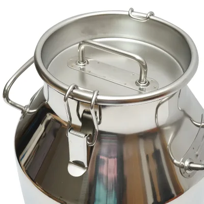 Brocca per latte in acciaio inox con coperchio, mungitrice per mucche da 20 litri Breckner Germany - immagine 4