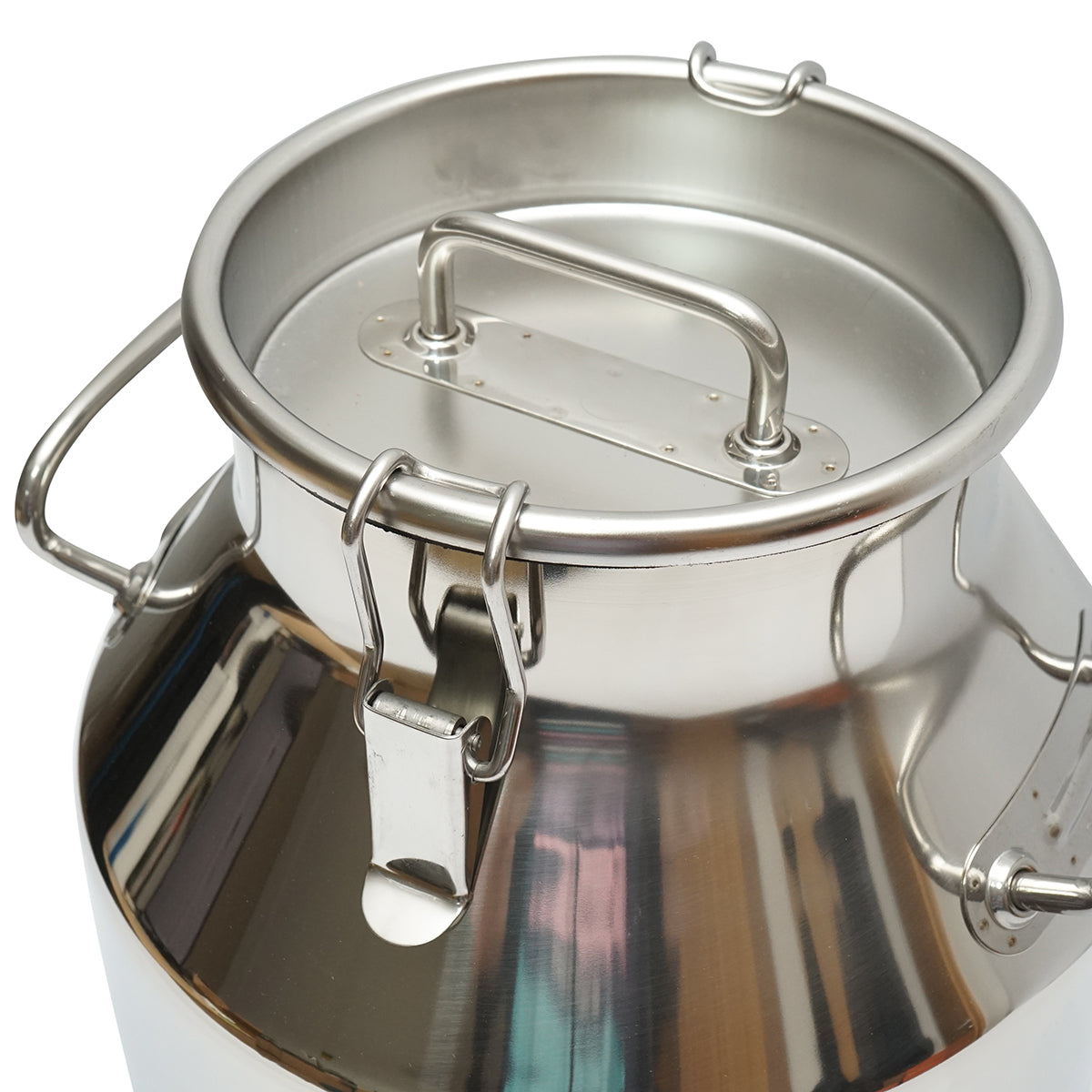 Brocca per latte in acciaio inox con coperchio, mungitrice per mucche da 20 litri Breckner Germany - immagine 4