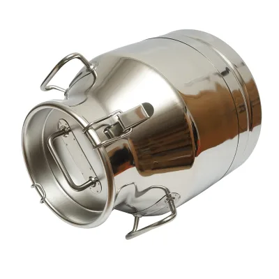 Brocca per latte in acciaio inox con coperchio, mungitrice per mucche da 20 litri Breckner Germany - immagine 2