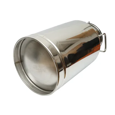 Brocca per latte in acciaio inox con coperchio, mungitrice per mucche da 40 litri Breckner Germany - immagine 3