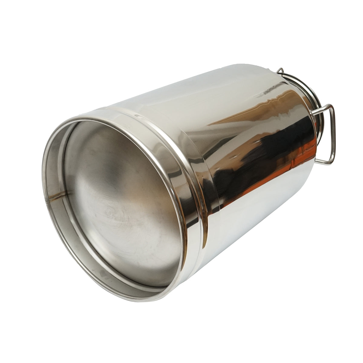 Brocca per latte in acciaio inox con coperchio, mungitrice per mucche da 40 litri Breckner Germany - immagine 3
