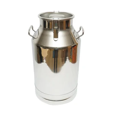 Brocca per latte in acciaio inox con coperchio, mungitrice per mucche da 40 litri Breckner Germany