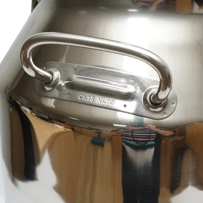Brocca per latte in acciaio inox con coperchio, mungitrice per mucche da 40 litri Breckner Germany - immagine 5