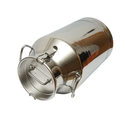 Brocca per latte in acciaio inox con coperchio, mungitrice per mucche da 40 litri Breckner Germany - immagine 2