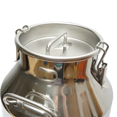 Brocca per latte in acciaio inox con coperchio, mungitrice per mucche da 40 litri Breckner Germany - immagine 4
