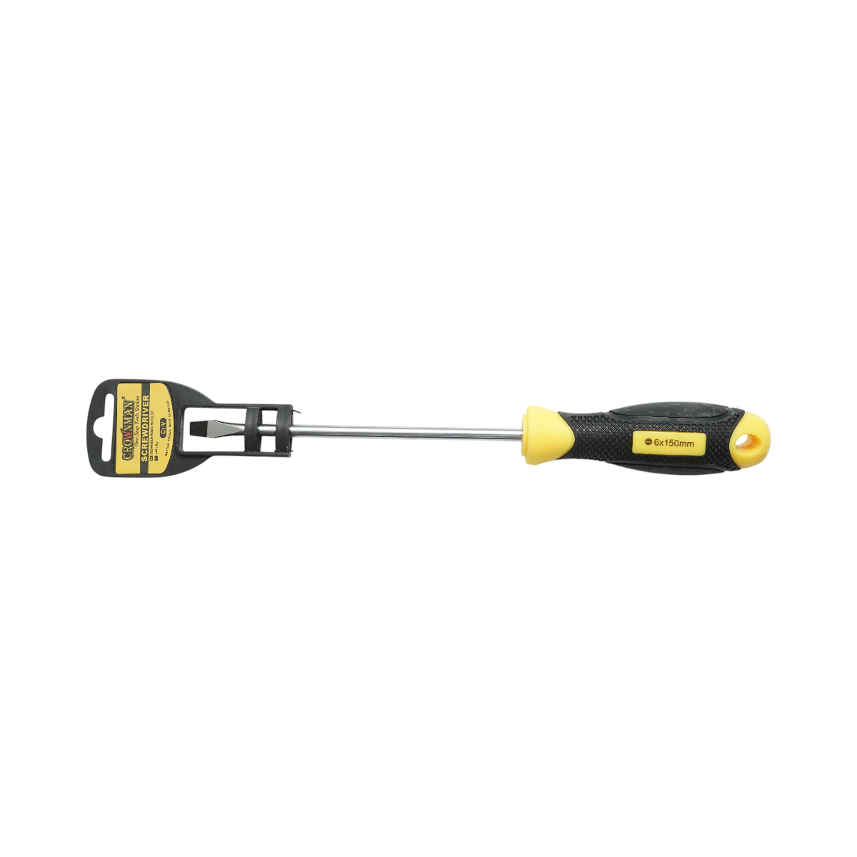Cacciavite dritto Crownman 6x150mm con punta magnetica professionale Cr-V