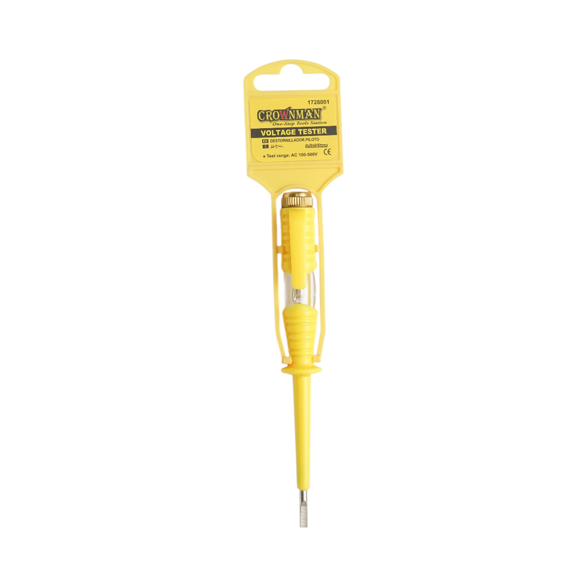 Cacciavite per tester di tensione 100-500 V CA, 3,5x145 mm Crownman - immagine 2