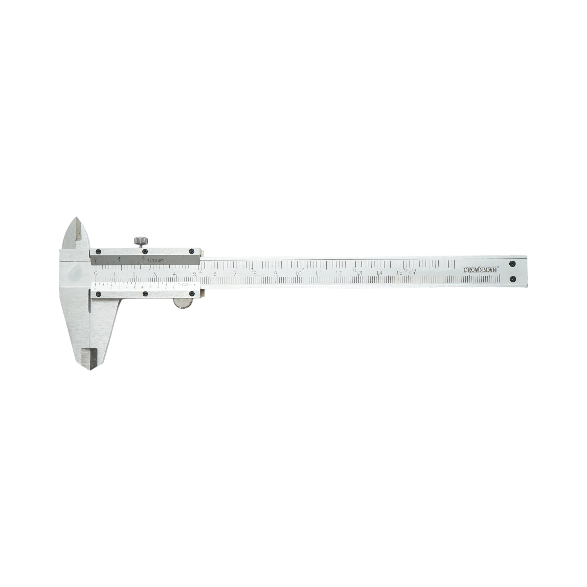 Calibro meccanico Crownman da 150 mm, scala graduata in mm/cm/pollici - immagine 2