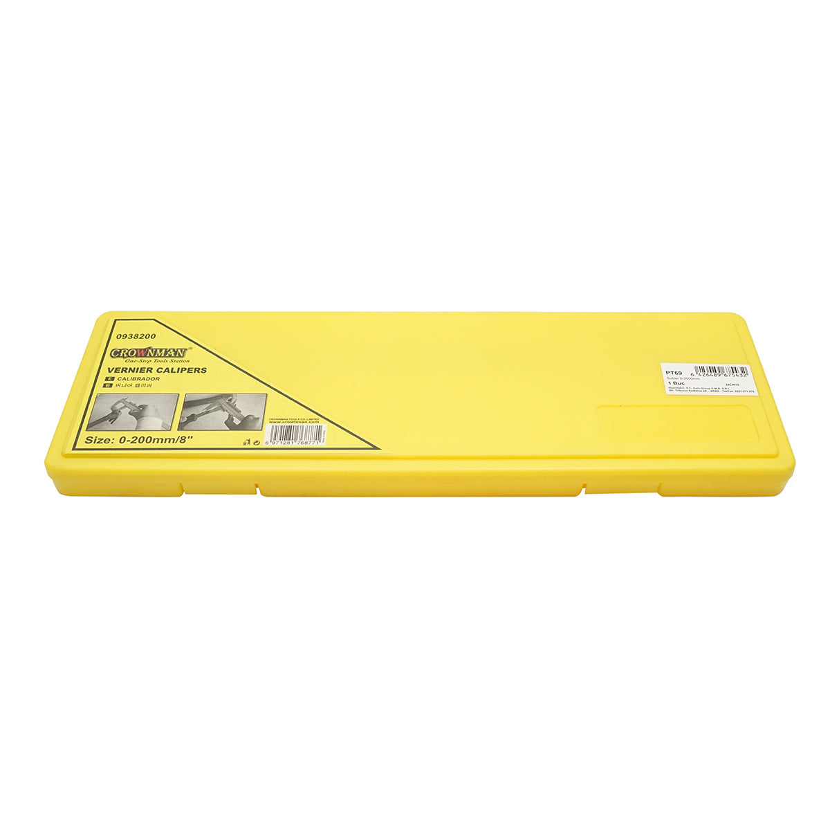 Calibro meccanico professionale Crownman da 200 mm, scala graduata in mm/cm/pollici - immagine 6