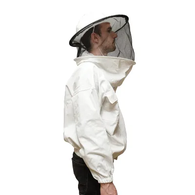 Camicetta apicola bianca con maschera protettiva, taglia L - immagine 3