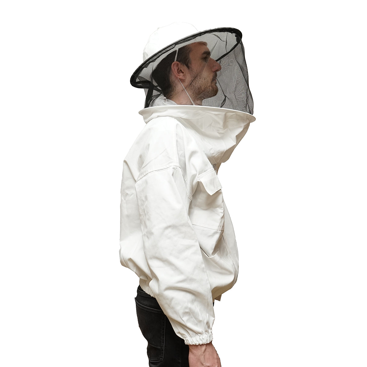 Camicetta apicola bianca con maschera protettiva, taglia L - immagine 3
