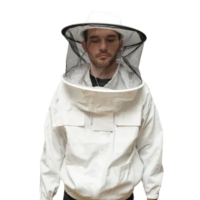 Camicetta apicola bianca con maschera protettiva, taglia L - immagine 2