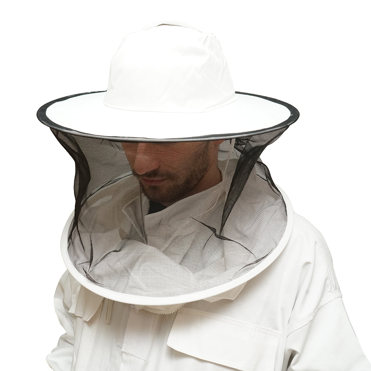 Camicetta apicola bianca con maschera protettiva, taglia XL. - immagine 5