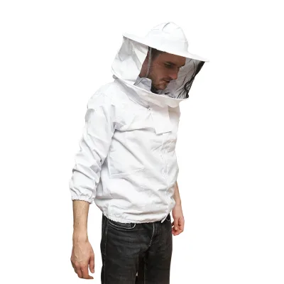 Camicetta apicola bianca con maschera protettiva, taglia XXL - immagine 2