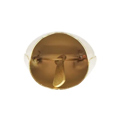 Campanaccio per ovini e bovini, 9 cm, dorato. - immagine 3