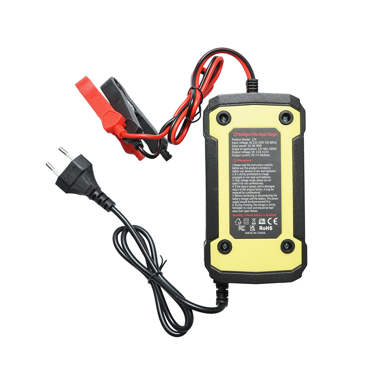 Caricabatterie digitale per auto/moto – 12V, 6A con funzione di riparazione - immagine 3
