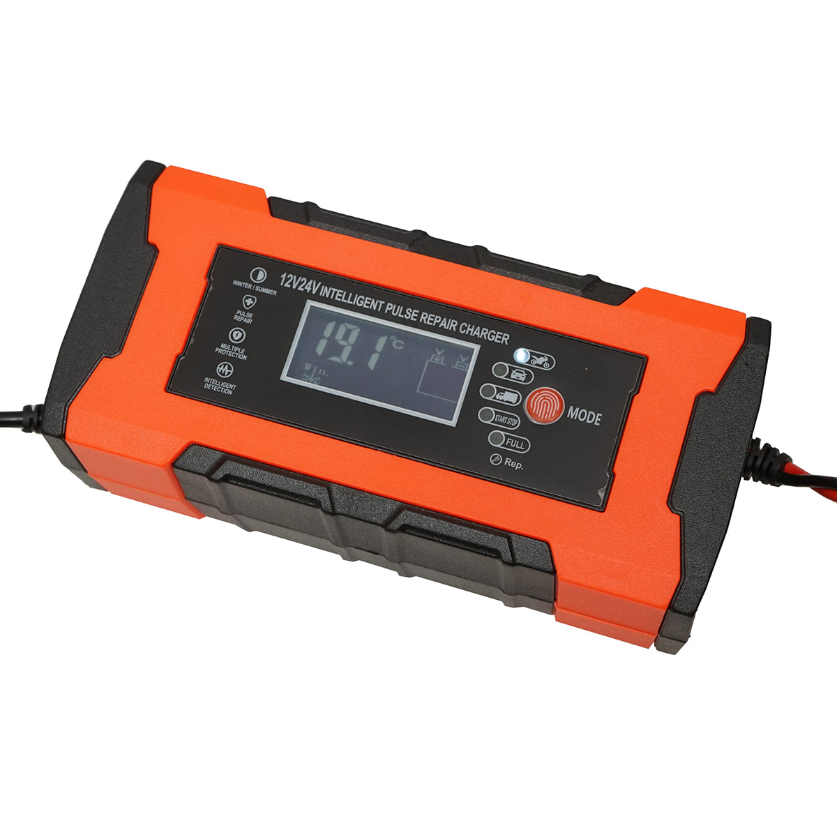 Caricabatterie digitale per batterie – 12V 10A / 24V 5A con funzione di riparazione intelligente a impulsi - immagine 2