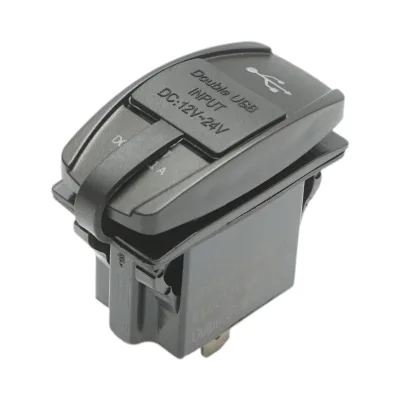 Caricabatterie per presa accendisigari da auto 12V/24V, 2xUSB 5V/3.1A DC