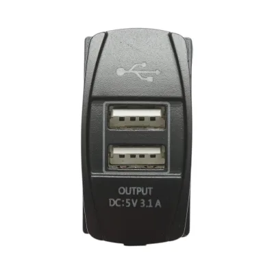 Caricabatterie per presa accendisigari da auto 12V/24V, 2xUSB 5V/3.1A DC - immagine 3