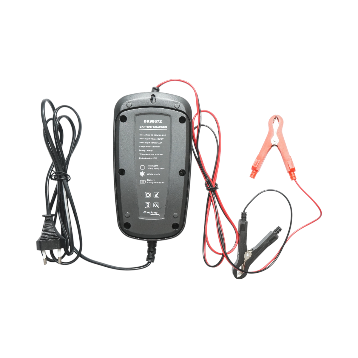 Caricabatterie smart digitale automatico 6V/12V, 4-120Ah, con protezioni multiple, modalità rigenerazione batteria, modalità inverno Breckner Germany - immagine 2