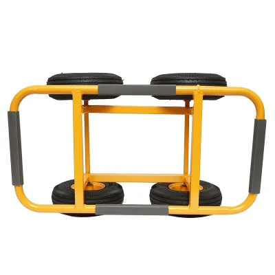 Carrello in metallo 750x380mm con ruote pneumatiche da 250mm - immagine 6