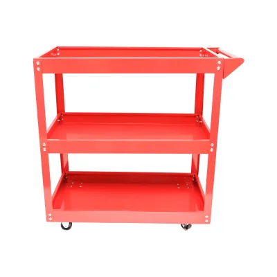 Carrello in metallo su ruote con 3 ripiani per utensili 730x720x360mm - immagine 4