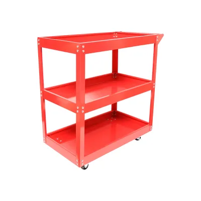 Carrello in metallo su ruote con 3 ripiani per utensili 730x720x360mm - immagine 6