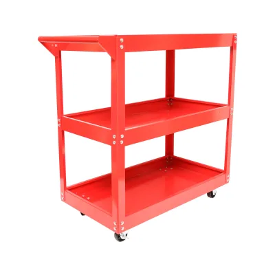 Carrello in metallo su ruote con 3 ripiani per utensili 730x720x360mm - immagine 3