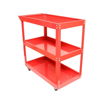 Carrello in metallo su ruote con 3 ripiani per utensili 730x720x360mm - immagine 2