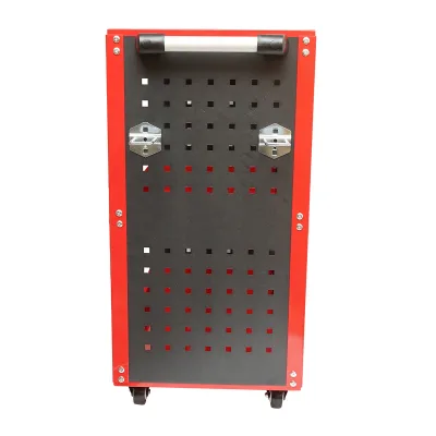 Carrello metallico su ruote con 3 ripiani e supporti per attrezzi 670x370x730mm - immagine 6