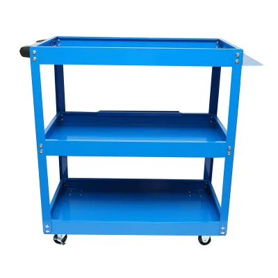 Carrello metallico su ruote con 3 ripiani per attrezzi 660x360x730mm. - immagine 6
