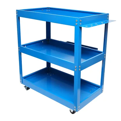 Carrello metallico su ruote con 3 ripiani per attrezzi 660x360x730mm. - immagine 5