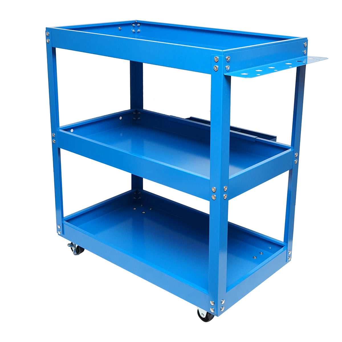 Carrello metallico su ruote con 3 ripiani per attrezzi 660x360x730mm. - immagine 5