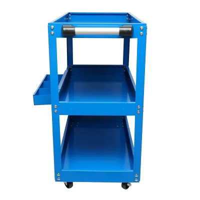 Carrello metallico su ruote con 3 ripiani per attrezzi 660x360x730mm. - immagine 4