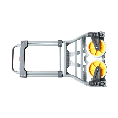 Carrello pieghevole in alluminio con ruote, capacità 100Kg - immagine 6