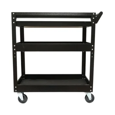 Carrello portautensili da officina in metallo su ruote con 3 ripiani e 1 cassetto, dimensioni 775x410x895 mm. Breckner Germany - immagine 3