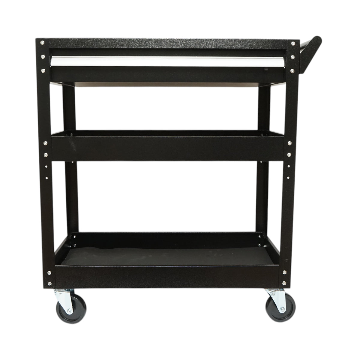 Carrello portautensili da officina in metallo su ruote con 3 ripiani e 1 cassetto, dimensioni 775x410x895 mm. Breckner Germany - immagine 3