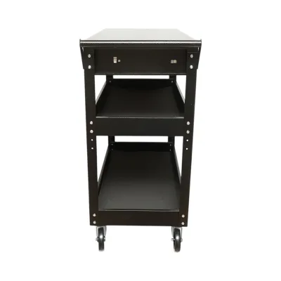 Carrello portautensili da officina in metallo su ruote con 3 ripiani e 1 cassetto, dimensioni 775x410x895 mm. Breckner Germany - immagine 6
