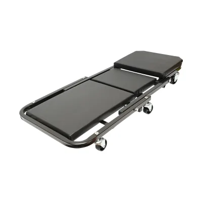 Carrello/Sedile Pieghevole per Officina 2 in 1 con Ruote Girevoli - immagine 2