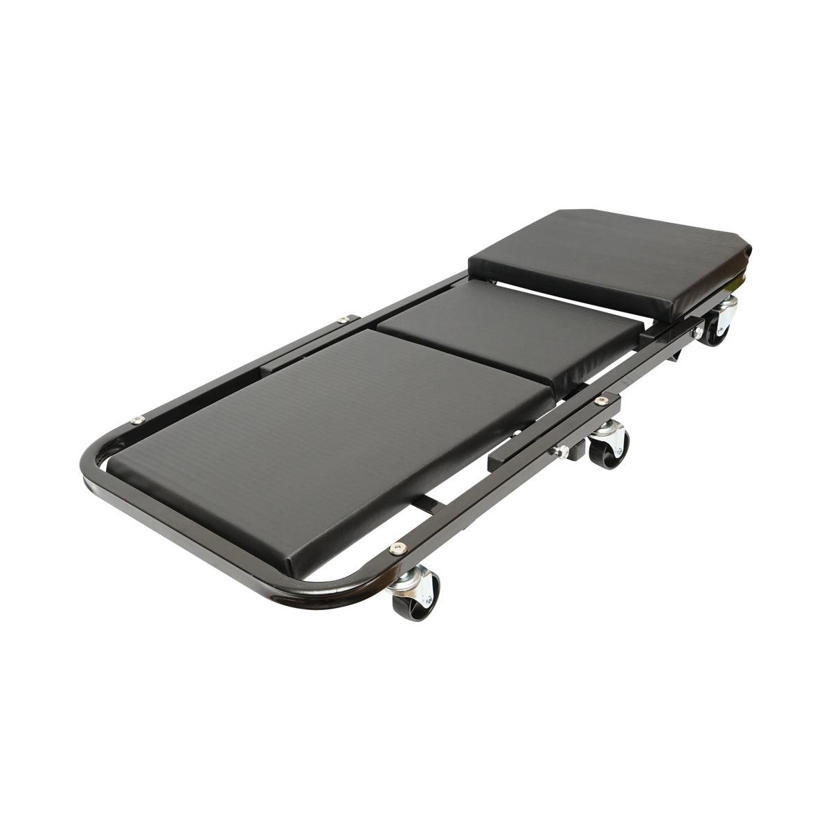 Carrello/Sedile Pieghevole per Officina 2 in 1 con Ruote Girevoli - immagine 2