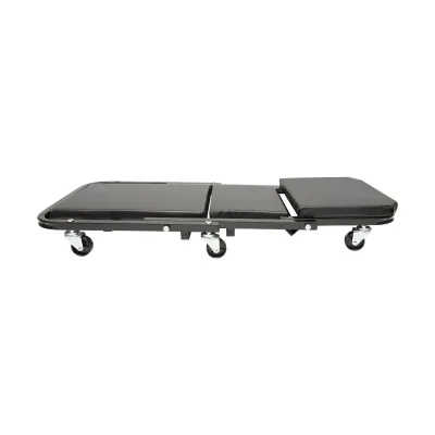 Carrello/Sedile Pieghevole per Officina 2 in 1 con Ruote Girevoli - immagine 3