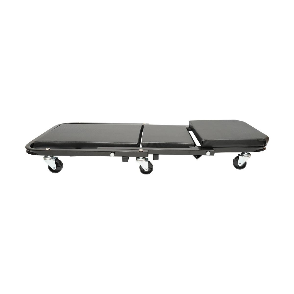 Carrello/Sedile Pieghevole per Officina 2 in 1 con Ruote Girevoli - immagine 3