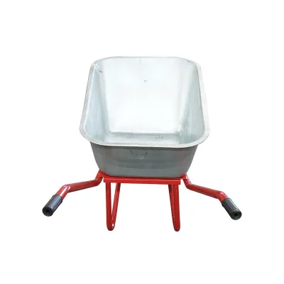 Carriola 80 Litri, Cerchione in Metallo 350/8, ruota pneumatica, vasca in acciao zincato 880x600x270mm, Max. 150kg., Thor - immagine 3