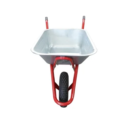 Carriola 80 Litri, Cerchione in Metallo 350/8, ruota pneumatica, vasca in acciao zincato 880x600x270mm, Max. 150kg., Thor - immagine 2