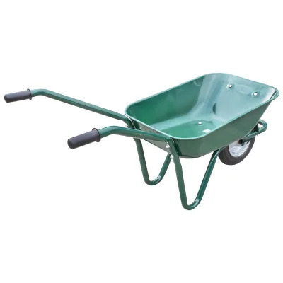 Carriola 80 Litri, Cerchione in Metallo, Gomma Piena, vasca in acciao zincato 750x510x200mm - immagine 2